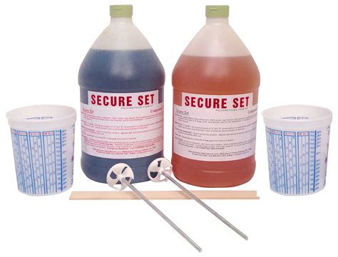 Secure Set is an inert plastic, high-density, closed cell, polyurethane water blown foam. . Secure set spray foam